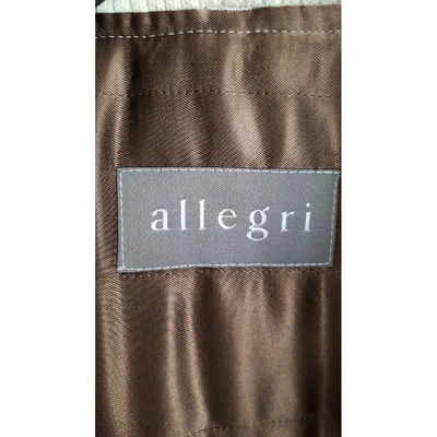 Pre-owned Allegri Wool Peacoat In Beige