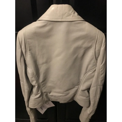 Pre-owned Balenciaga Grey Leather Jacket