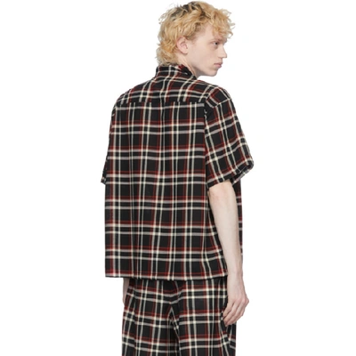 Shop N.hoolywood Black Undercover Edition Check Shirt In Blk Check