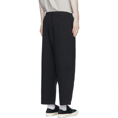 Shop N.hoolywood Black Denim Elasticized Waist Trousers