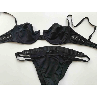 Pre-owned Gucci Two-piece Swimsuit In Black