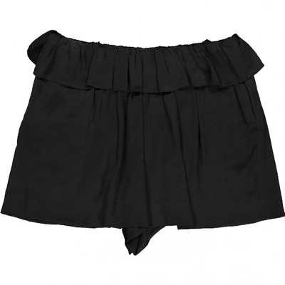 Pre-owned Chloé Silk Mini Short In Black
