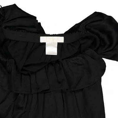 Pre-owned Chloé Silk Mini Short In Black