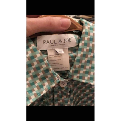 Pre-owned Paul & Joe Silk Mid-length Dress In Green