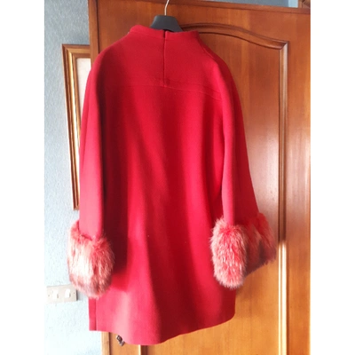 Pre-owned Maska Red Wool Coat