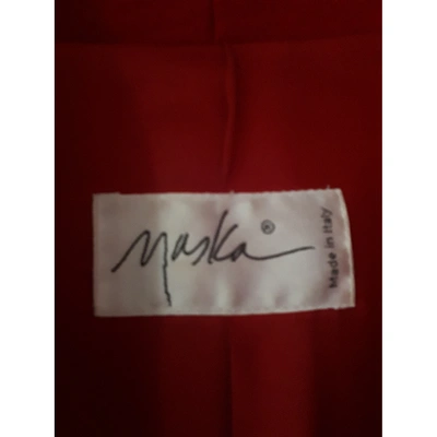 Pre-owned Maska Red Wool Coat