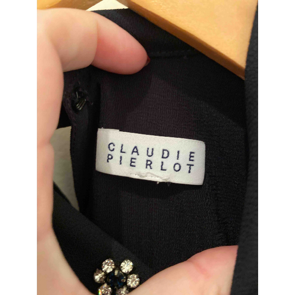 Pre-owned Claudie Pierlot Ss18 Mini Dress In Black | ModeSens