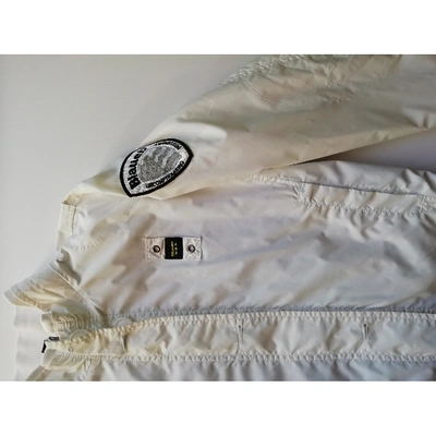 Pre-owned Blauer Biker Jacket In White