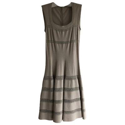 Pre-owned Alaïa Mid-length Dress In Beige