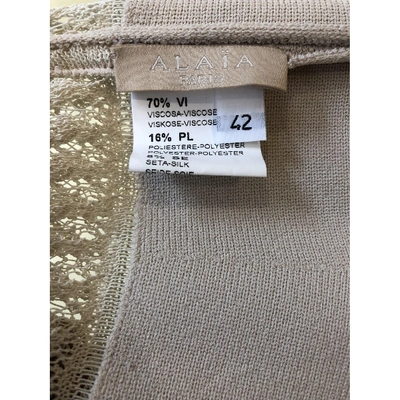 Pre-owned Alaïa Mid-length Dress In Beige