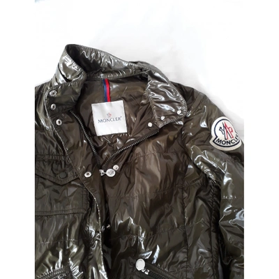 Pre-owned Moncler Khaki Leather Jacket