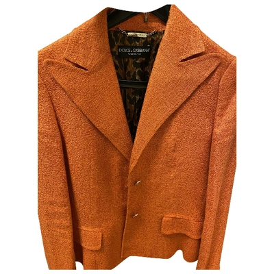 Pre-owned Dolce & Gabbana Linen Jacket In Orange