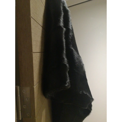 Pre-owned Saint Laurent Black Fur Coat