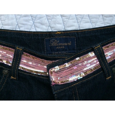 Pre-owned Blumarine Straight Jeans In Blue