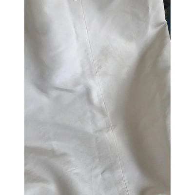 Pre-owned Carolina Herrera White Silk Dress