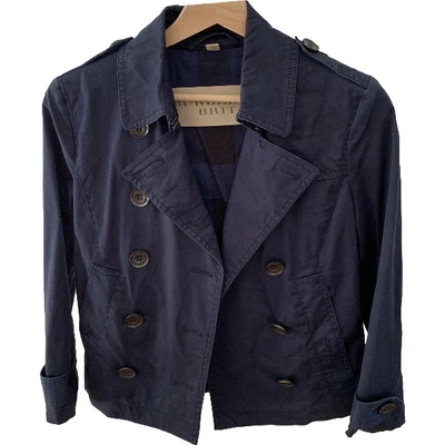 Pre-owned Burberry Navy Cotton Jacket