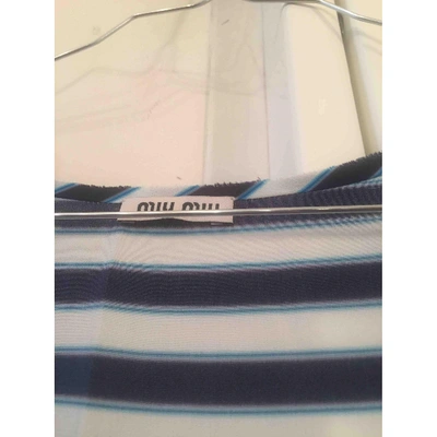 Pre-owned Miu Miu Silk Vest In Blue