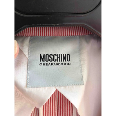 Pre-owned Moschino Cheap And Chic Red Cotton Jacket