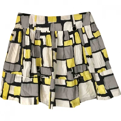 Pre-owned Club Monaco Silk Mini Skirt In Multicolour