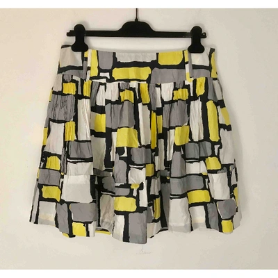 Pre-owned Club Monaco Silk Mini Skirt In Multicolour