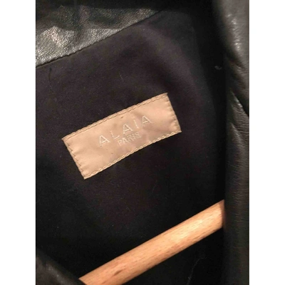 Pre-owned Alaïa Black Leather Leather Jacket