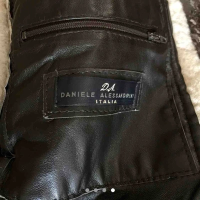 Pre-owned Daniele Alessandrini Grey Leather Leather Jacket