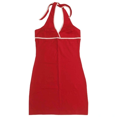 Pre-owned Arena Red Cotton - Elasthane Dress