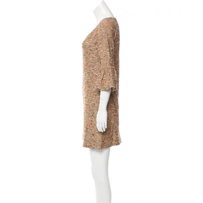 Pre-owned Diane Von Furstenberg Mini Dress In Metallic