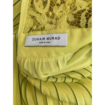 Pre-owned Zuhair Murad Silk Mid-length Dress In Yellow