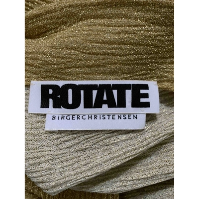 Pre-owned Rotate Birger Christensen Gold Cotton - Elasthane Dress