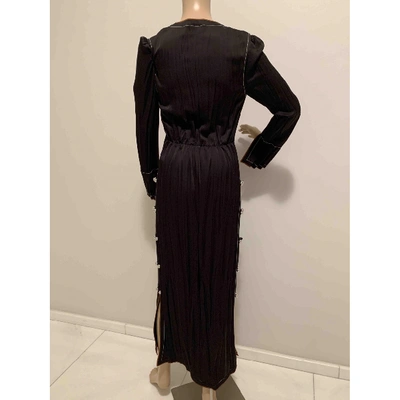 Pre-owned Loewe Silk Maxi Dress In Black