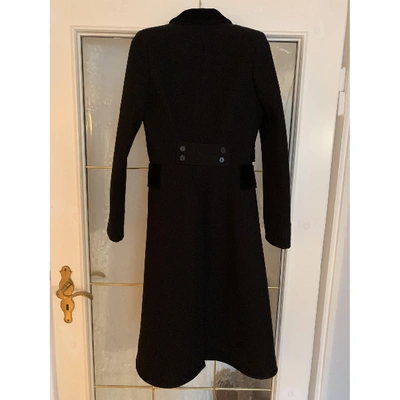 Pre-owned Alexander Mcqueen Black Wool Coat