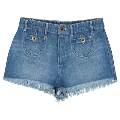 Pre-owned Chloé Blue Cotton Shorts