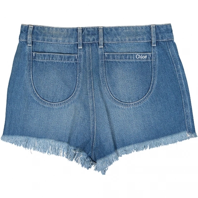 Pre-owned Chloé Blue Cotton Shorts