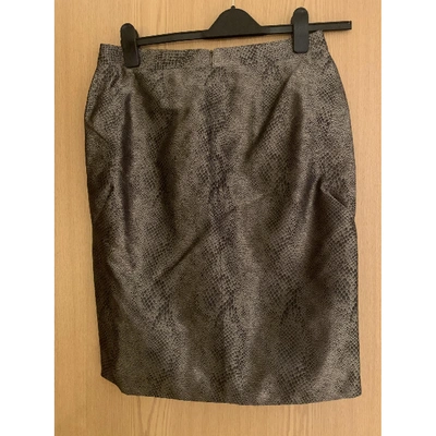 Pre-owned Giorgio Armani Silk Mid-length Skirt In Metallic