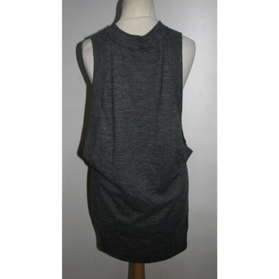 Pre-owned French Connection Wool Mid-length Dress In Grey