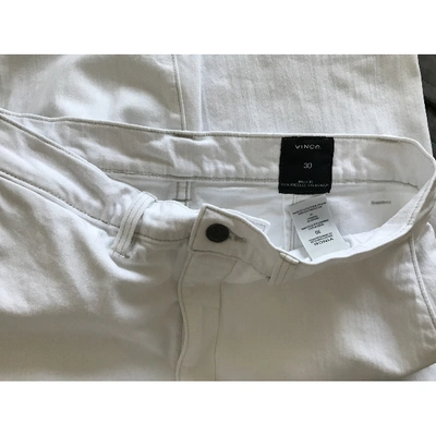 Pre-owned Vince White Cotton Jeans