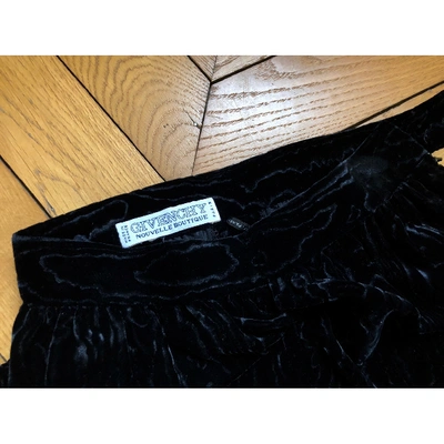 Pre-owned Givenchy Velvet Trousers In Black