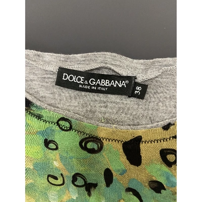 Pre-owned Dolce & Gabbana Grey Silk  Top
