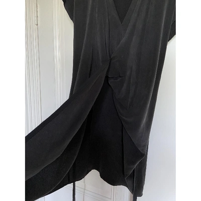Pre-owned Allsaints Silk Mini Dress In Anthracite