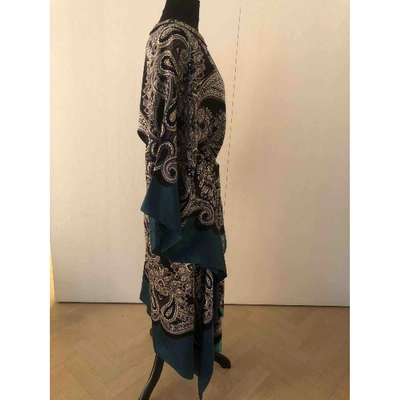 Pre-owned Lanvin Silk Mid-length Dress In Multicolour