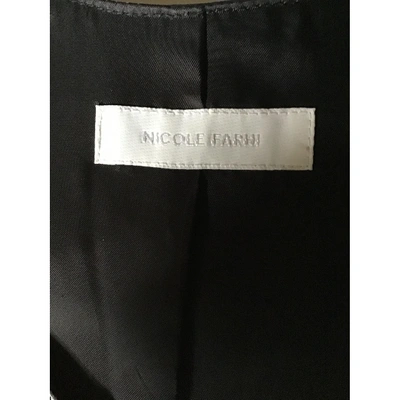 Pre-owned Nicole Farhi Leather Dress In Black