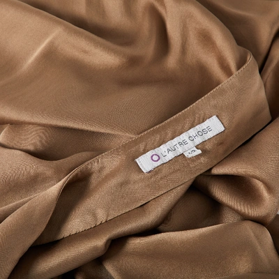 Pre-owned L'autre Chose Silk Mini Dress In Beige