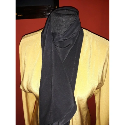 Pre-owned Versace Silk Blouse In Yellow