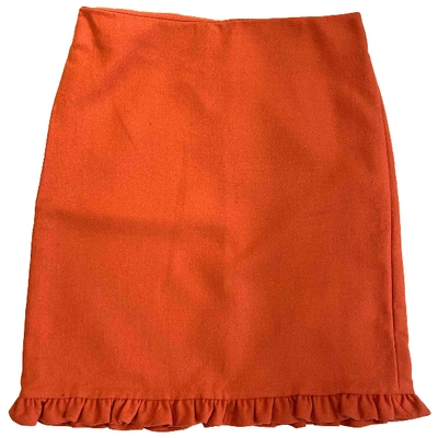 Pre-owned Marni Wool Mid-length Skirt In Orange