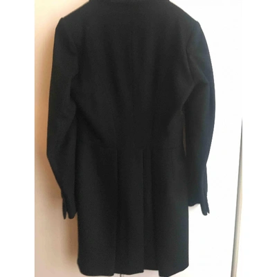Pre-owned Alberto Biani Wool Coat In Black