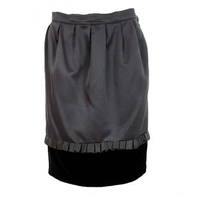 VALENTINO Pre-owned Velvet Mid-length Skirt In Black