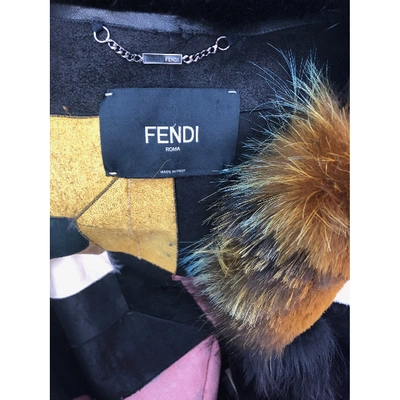 Pre-owned Fendi Multicolour Fox Coat