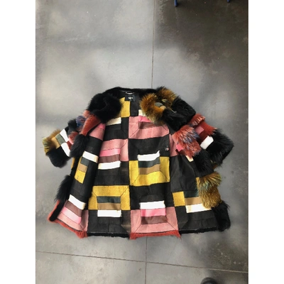 Pre-owned Fendi Multicolour Fox Coat