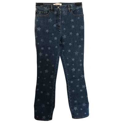 Pre-owned Valentino Straight Jeans In Blue